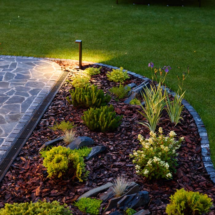 landscape lighting at night