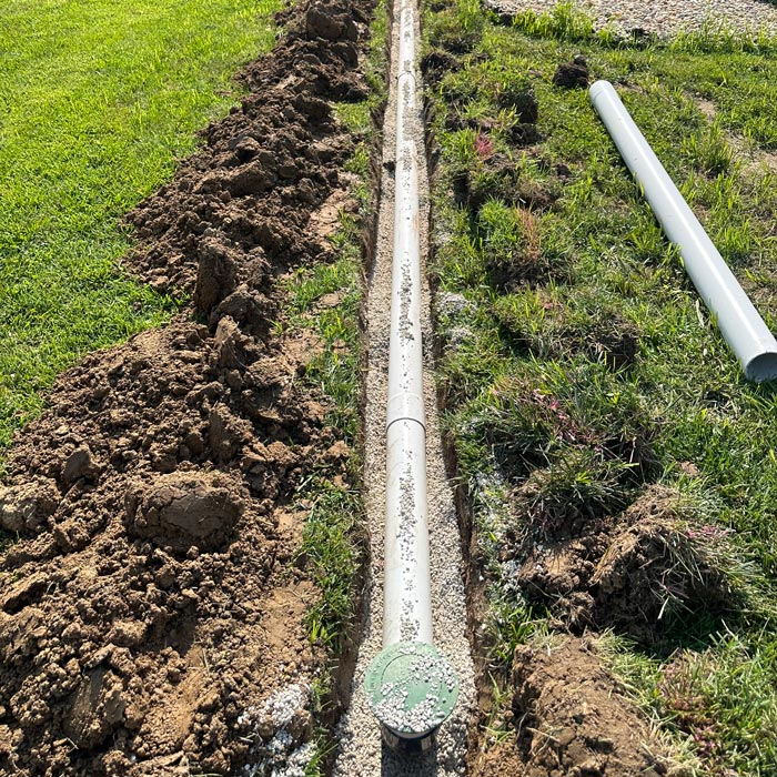 french drain installation